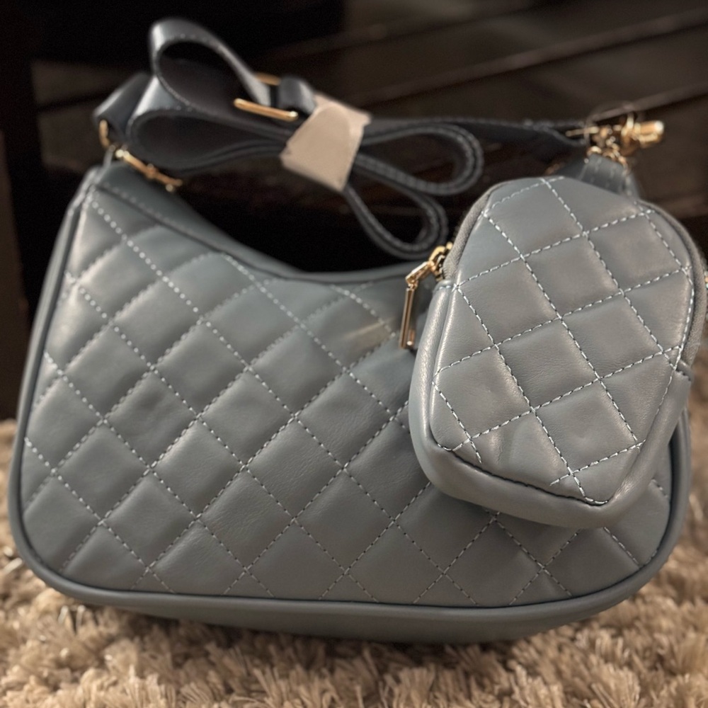 Derek Heart Puffy Purse with matching wallet faux leather NWT